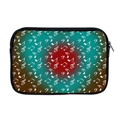 Teal Music Heart Music Apple Macbook Pro 17  Zipper Case by snowwhitegirl