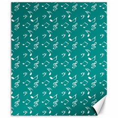 Teal Music Canvas 8  X 10  by snowwhitegirl