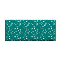 Teal Music Hand Towel by snowwhitegirl