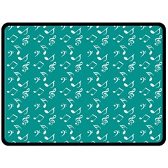 Teal Music Double Sided Fleece Blanket (large)  by snowwhitegirl