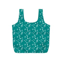 Teal Music Full Print Recycle Bag (s) by snowwhitegirl