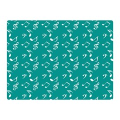 Teal Music Double Sided Flano Blanket (mini)  by snowwhitegirl