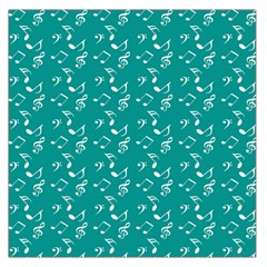 Teal Music Large Satin Scarf (square) by snowwhitegirl