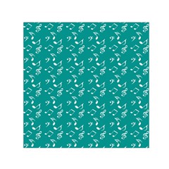 Teal Music Small Satin Scarf (square) by snowwhitegirl