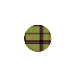 Avocado Green Plaid 1  Mini Buttons by snowwhitegirl