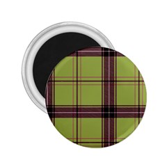 Avocado Green Plaid 2 25  Magnets by snowwhitegirl