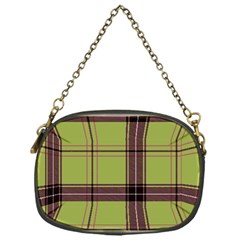 Avocado Green Plaid Chain Purse (one Side) by snowwhitegirl