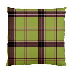 Avocado Green Plaid Standard Cushion Case (one Side) by snowwhitegirl