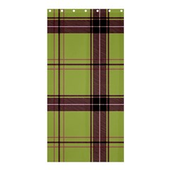 Avocado Green Plaid Shower Curtain 36  X 72  (stall)  by snowwhitegirl