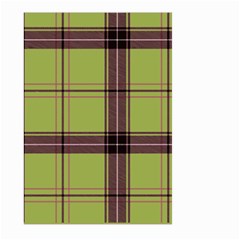 Avocado Green Plaid Large Garden Flag (two Sides) by snowwhitegirl