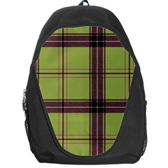 Avocado Green Plaid Backpack Bag by snowwhitegirl