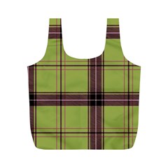 Avocado Green Plaid Full Print Recycle Bag (m) by snowwhitegirl