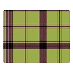 Avocado Green Plaid Double Sided Flano Blanket (large)  by snowwhitegirl