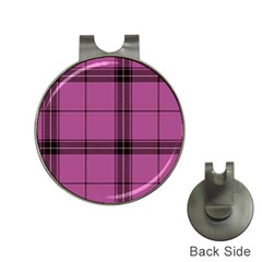 Violet Plaid Hat Clips With Golf Markers by snowwhitegirl