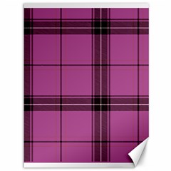 Violet Plaid Canvas 36  X 48  by snowwhitegirl