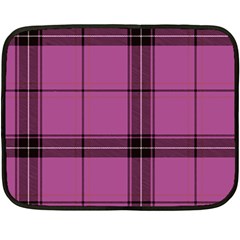 Violet Plaid Fleece Blanket (mini) by snowwhitegirl