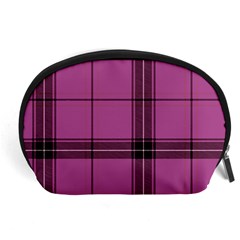 Violet Plaid Accessory Pouch (large)