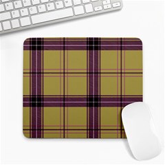 Beige Purple Plaid Large Mousepads by snowwhitegirl