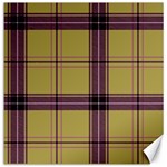 Beige Purple Plaid Canvas 16  x 16  15.2 x15.41  Canvas - 1