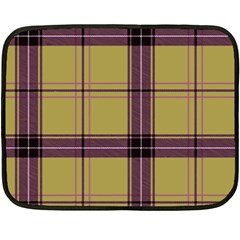 Beige Purple Plaid Double Sided Fleece Blanket (mini)  by snowwhitegirl