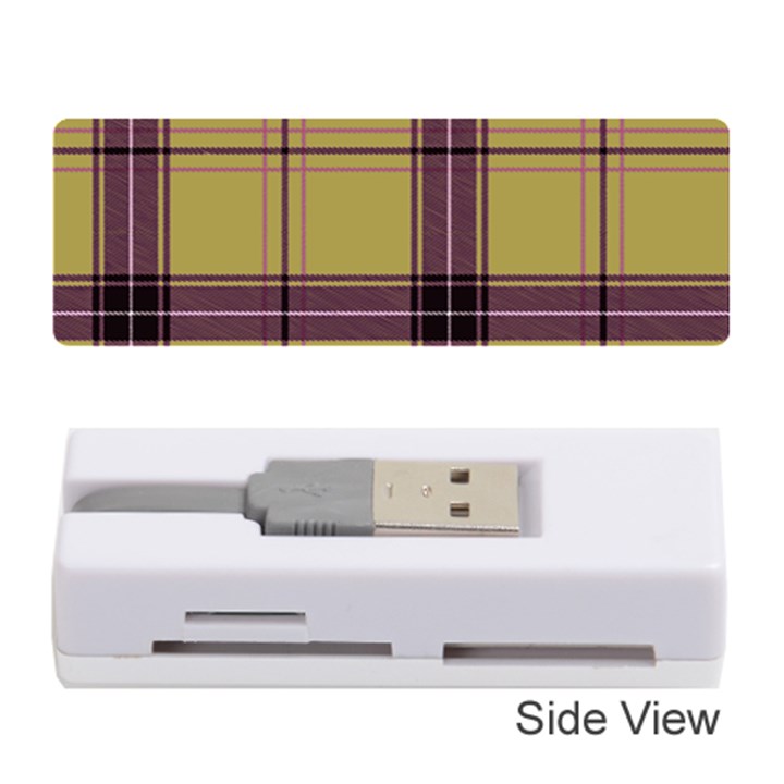 Beige Purple Plaid Memory Card Reader (Stick)