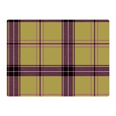 Beige Purple Plaid Double Sided Flano Blanket (mini) 