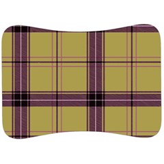 Beige Purple Plaid Velour Seat Head Rest Cushion by snowwhitegirl