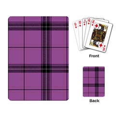 Lilac Plaid Playing Cards Single Design