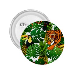 Tropical Pelican Tiger Jungle 2 25  Buttons by snowwhitegirl