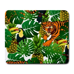 Tropical Pelican Tiger Jungle Large Mousepads by snowwhitegirl