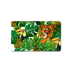 Tropical Pelican Tiger Jungle Magnet (name Card) by snowwhitegirl