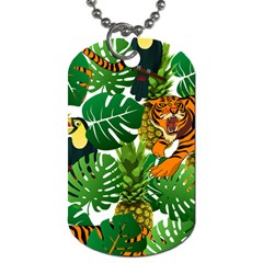 Tropical Pelican Tiger Jungle Dog Tag (one Side) by snowwhitegirl