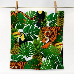 Tropical Pelican Tiger Jungle Face Towel by snowwhitegirl