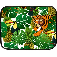 Tropical Pelican Tiger Jungle Double Sided Fleece Blanket (mini)  by snowwhitegirl