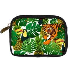 Tropical Pelican Tiger Jungle Digital Camera Leather Case by snowwhitegirl