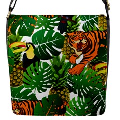 Tropical Pelican Tiger Jungle Flap Closure Messenger Bag (s) by snowwhitegirl