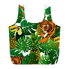 Tropical Pelican Tiger Jungle Full Print Recycle Bag (l)