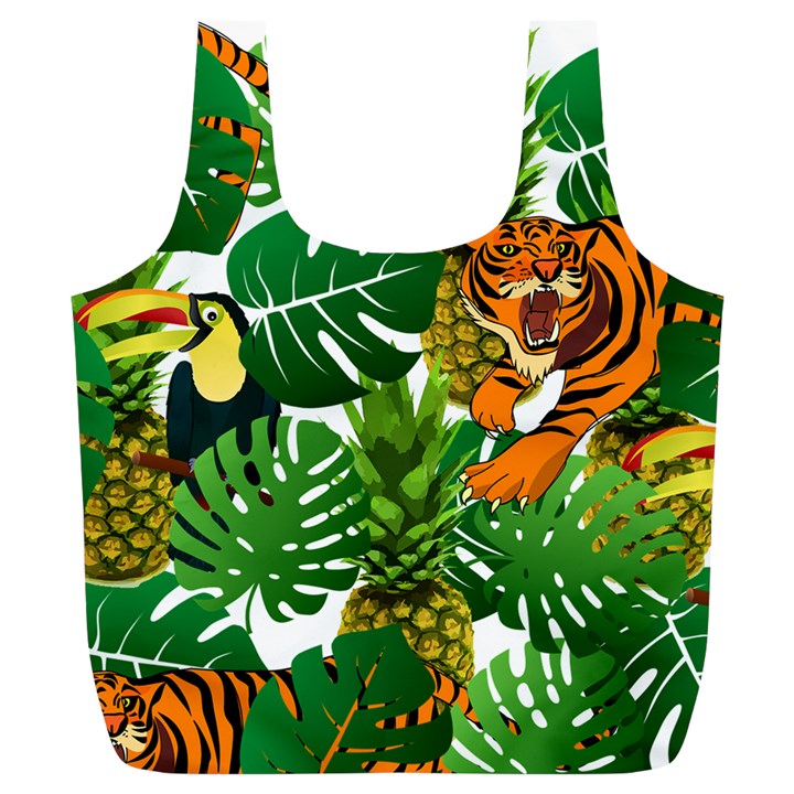 Tropical Pelican Tiger Jungle Full Print Recycle Bag (XL)