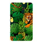 Tropical Pelican Tiger Jungle Black Memory Card Reader (Rectangular) Front