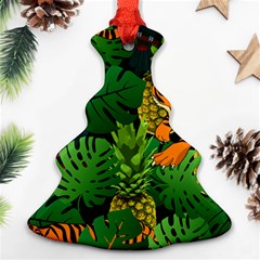 Tropical Pelican Tiger Jungle Black Ornament (christmas Tree)  by snowwhitegirl