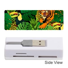 Tropical Pelican Tiger Jungle Black Memory Card Reader (stick) by snowwhitegirl