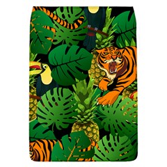 Tropical Pelican Tiger Jungle Black Removable Flap Cover (l) by snowwhitegirl