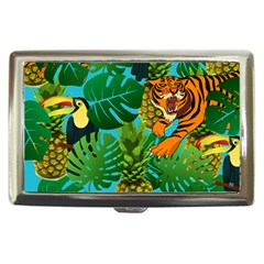 Tropical Pelican Tiger Jungle Blue Cigarette Money Case by snowwhitegirl