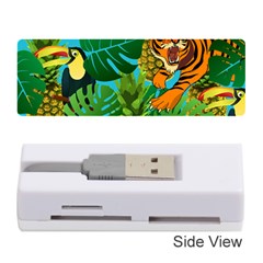 Tropical Pelican Tiger Jungle Blue Memory Card Reader (stick) by snowwhitegirl