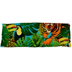 Tropical Pelican Tiger Jungle Blue Body Pillow Case Dakimakura (two Sides) by snowwhitegirl