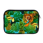 Tropical Pelican Tiger Jungle Blue Apple MacBook Pro 17  Zipper Case Front