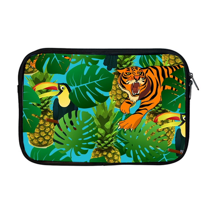 Tropical Pelican Tiger Jungle Blue Apple MacBook Pro 17  Zipper Case