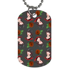 Vintage Flapper Woman Dog Tag (two Sides) by snowwhitegirl