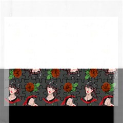 Vintage Flapper Woman Rectangular Jigsaw Puzzl by snowwhitegirl