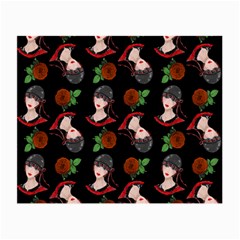 Vintage Flapper Woman Black Small Glasses Cloth by snowwhitegirl